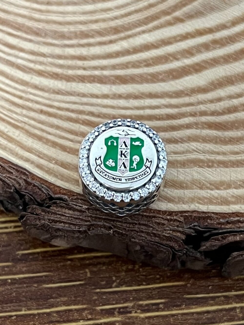 Pandora Alpha Kappa Alpha Flag  A.K.A Bead Charm S925 Silver Charm